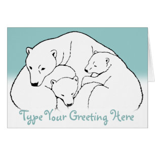 Cartões de Urso Polar Cartões de Urso para Bebê