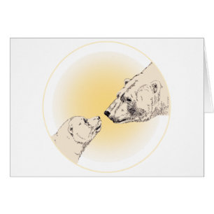 Cartões de Urso Polar e Cubo Cartões de Arte Urso 