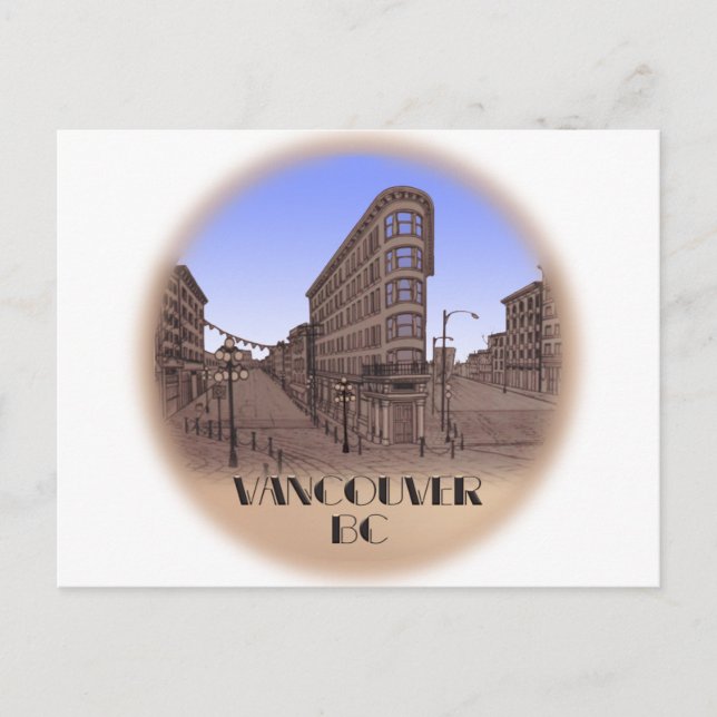 Cartões de Vancouver Gastown Arte Lembranças Cartõ (Frente)