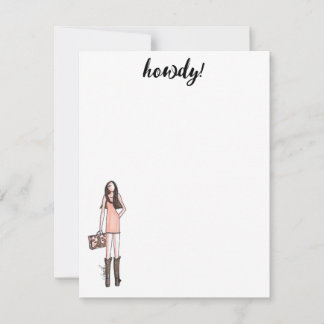 Cartões de vaqueiras para ilustração de moda