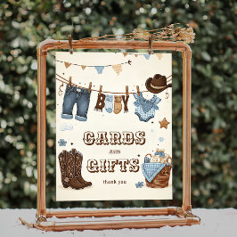 Cartões de vaqueiro e poster de livro de presentes