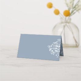Cartões de Vazio para Damasco elegante e Dusty Blu