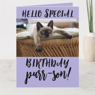 CARTÕES DE VERMELHOS DE ANIVERSÁRIO DE GATOS SIAME