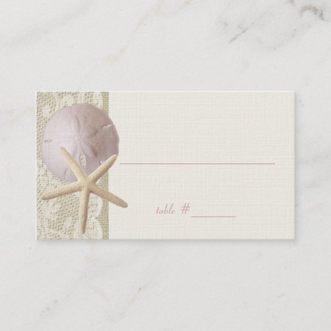 Cartões De Vintage Beach Ivory (Frente)