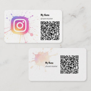 Cartões de Visita com Ícone do Instagram