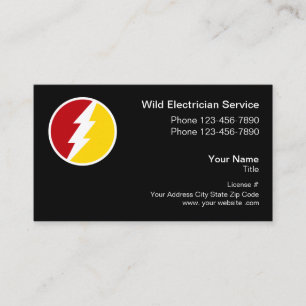 Cartões de Visita com Logotipo de Eletricista Prof