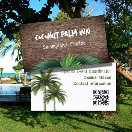 Cartões de Visita com QR code Duplo lado de Palmei