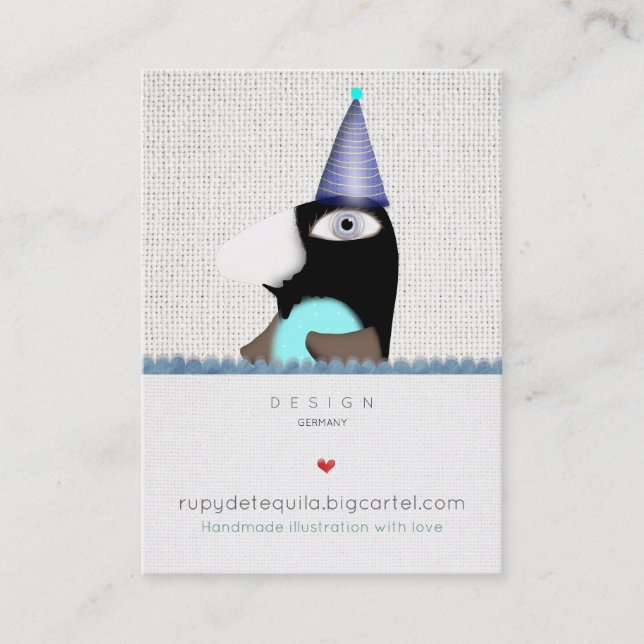 Cartões de Visita Conto de Fadas Penguin doce (Frente)