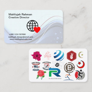 Cartões de Visita Criativos Marca Premium Modern
