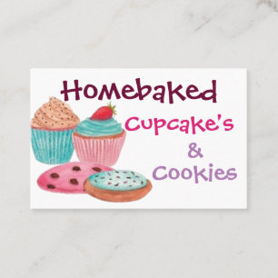 Cartões de Visita - Cupcake's & Cookies Caseiros