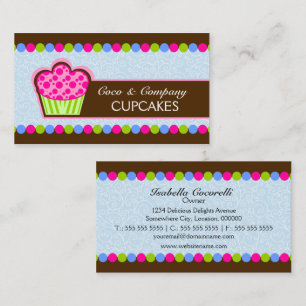 Cartões de Visita da Cute Cupcake Bakery