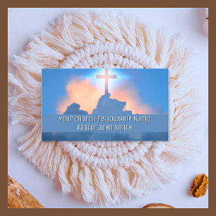 Cartões de Visita da Igreja Céu Cruz Celestial