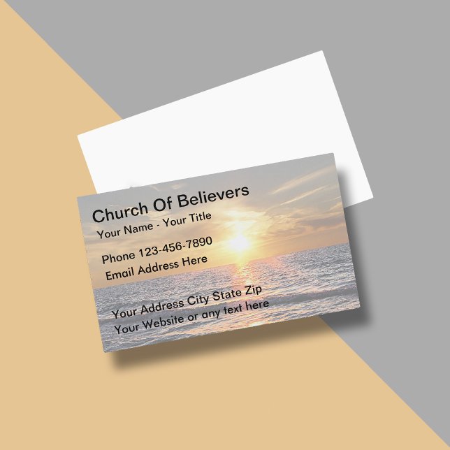 Cartões de Visita da Igreja Sunset (Criador carregado)