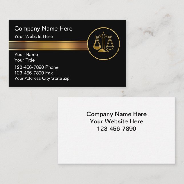Cartões de Visita de Advogado (Frente/Verso)