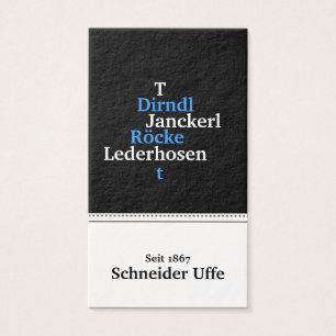 Cartões de visita de alfaiate