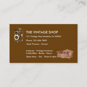 Cartões de Visita de Antiguidades Vintage