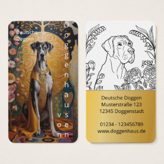 Cartões de Visita de Arte de Grande Danês Colorido