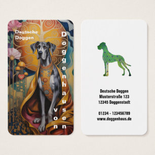 Cartões de Visita de Arte de Grande Danês Colorido