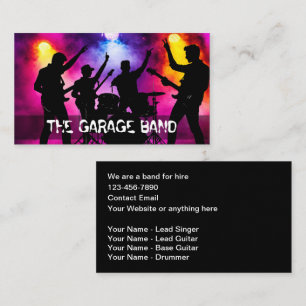 Cartões de Visita de Banda de Garage para Aluguel