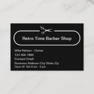 Cartões de Visita de Barbearia Moderna Simples