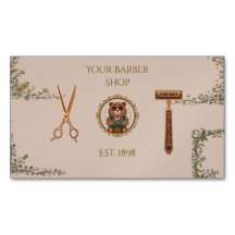 Cartões de Visita de Barbearia Vintage
