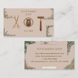Cartões de Visita de Barbearia Vintage
