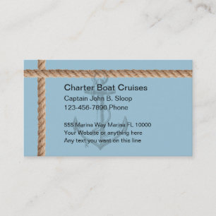 Cartões de Visita de Barco Charter