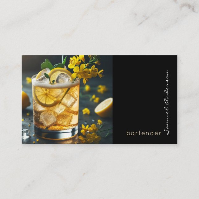 Cartões de Visita de Barman (Frente)
