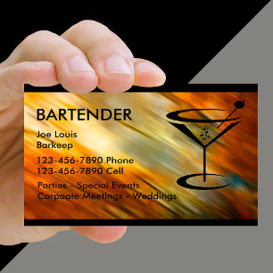 Cartões de Visita de Barman