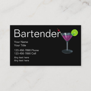Cartões de Visita de Barman