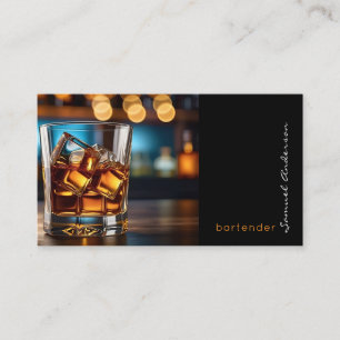 Cartões de Visita de Barman Mixólogo