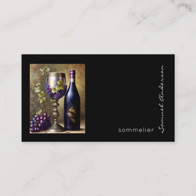 Cartões de Visita de Barman Sommelier (Frente)