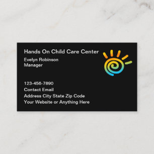 Cartões de Visita de Centro de Cuidado Infantil Fa