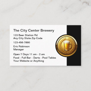 Cartões de Visita de Cervejaria e Bar de Cerveja S