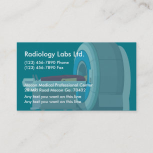 Cartões de Visita de Clínica de Radiologia Médica