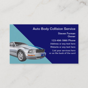 Cartões de Visita de Colisão Automotiva