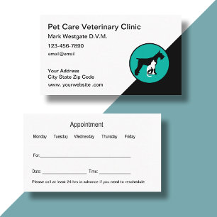 Cartões de Visita de Consulta Veterinária