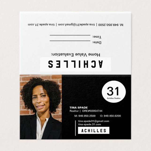 Cartões de Visita de Corretor (Exterior Desdobrado)