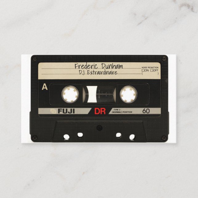 Cartões de Visita de DJ - Mixtape Vintage (Frente)