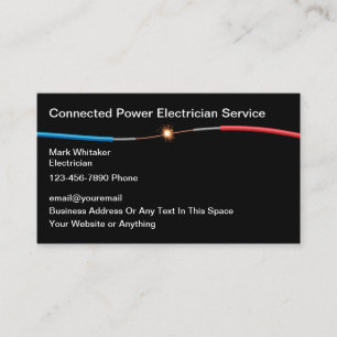 Cartões de Visita de Eletricista Faísca Fio