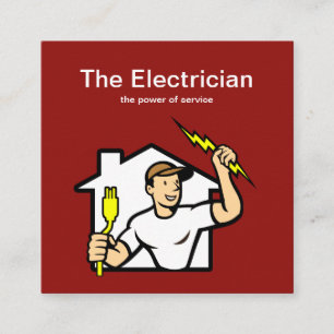 Cartões de Visita de Eletricista Inteligente