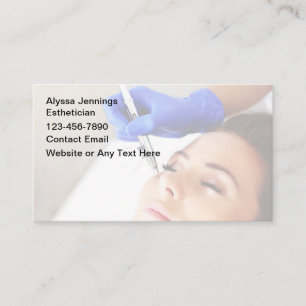 Cartões de Visita de Esteticista Facial Elegantes
