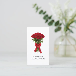Cartões de visita de florista de buquê de flores d