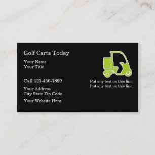 Cartões de Visita de Golfe