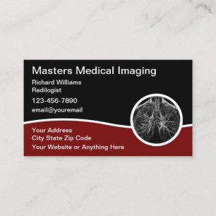 Cartões de Visita de Imagem de Radiologia Médica