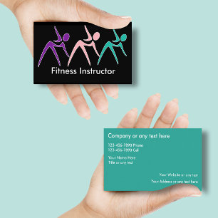 Cartões de Visita de Instrutor de Fitness Poderoso