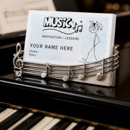 Cartões de Visita de Instrutor de Música