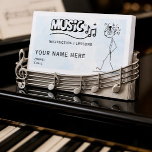 Cartões de Visita de Instrutor de Música