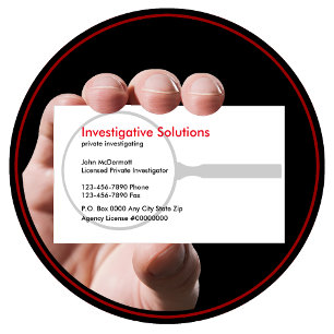 Cartões de Visita de Investigador Privado