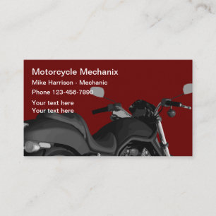 Cartões de Visita de Mecânico com Tema de Motocicl
